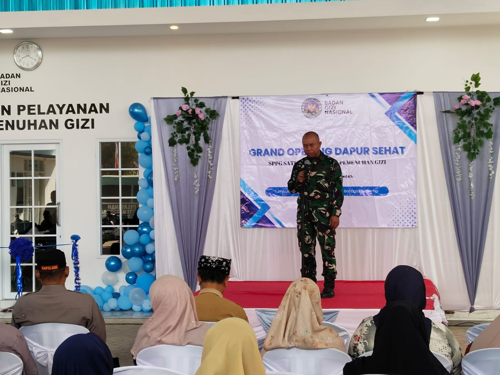 Danramil 0825-17 Muncar Hadiri Grand Opening Dapur Sehat SPPG Arroyyan Cahaya Hasanah, Wujud Nyata Program Makan Bergizi Gratis di Muncar